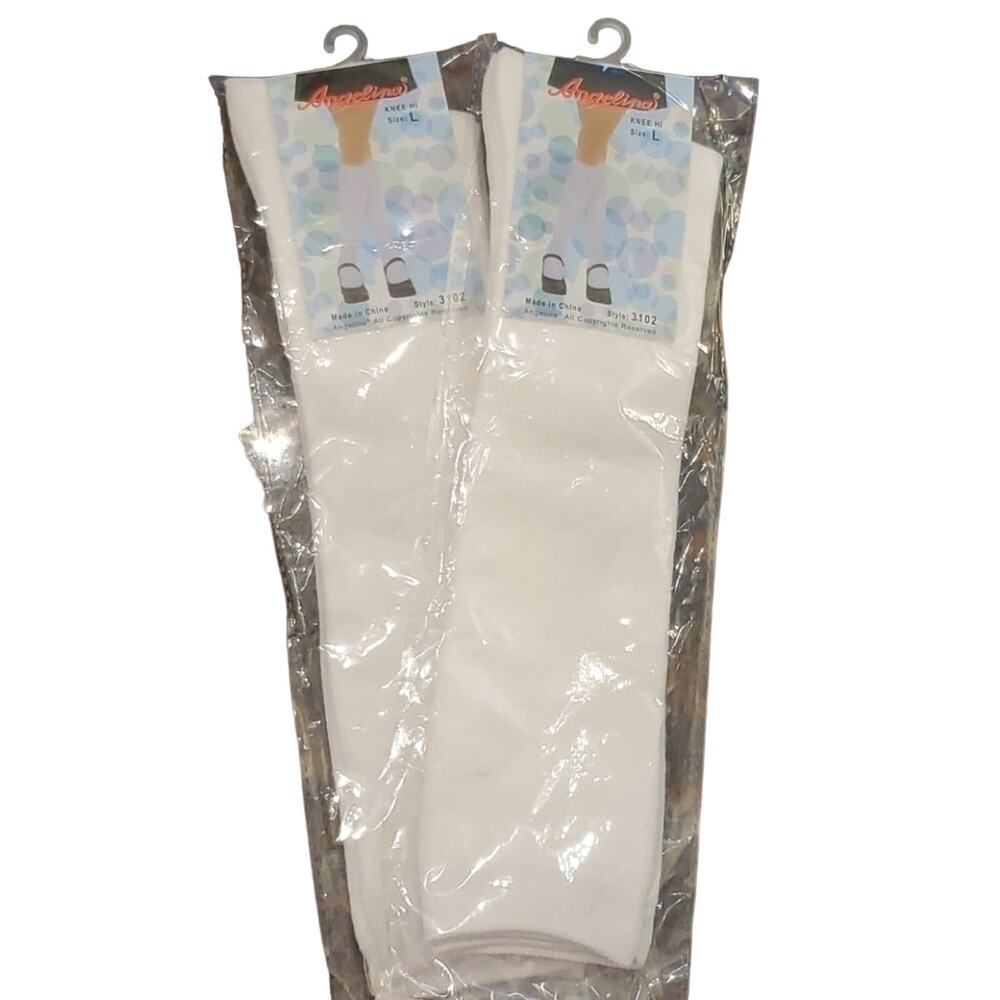 Angelina knee highs, new in package, 2 pairs, L